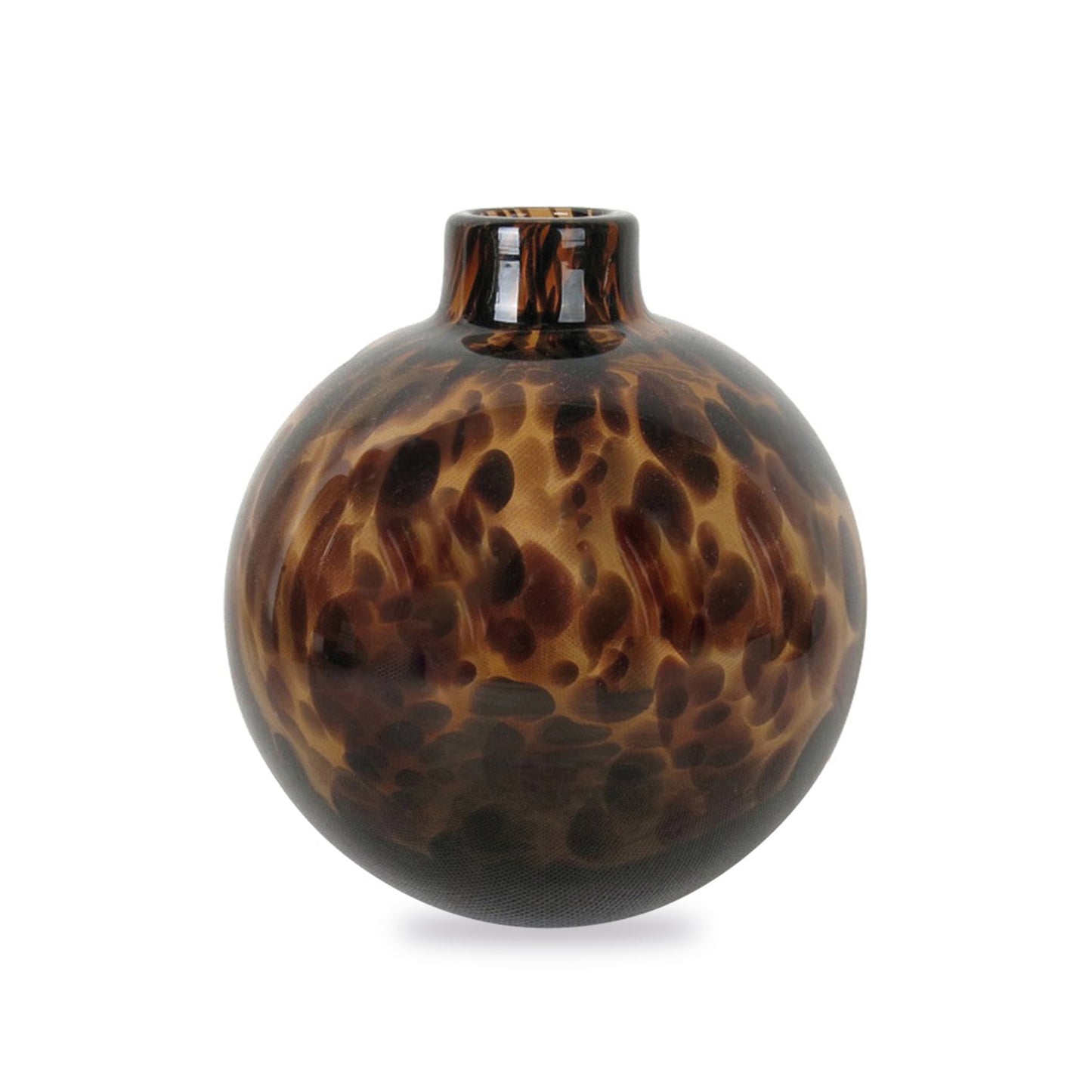 Vase Rond léopard brun