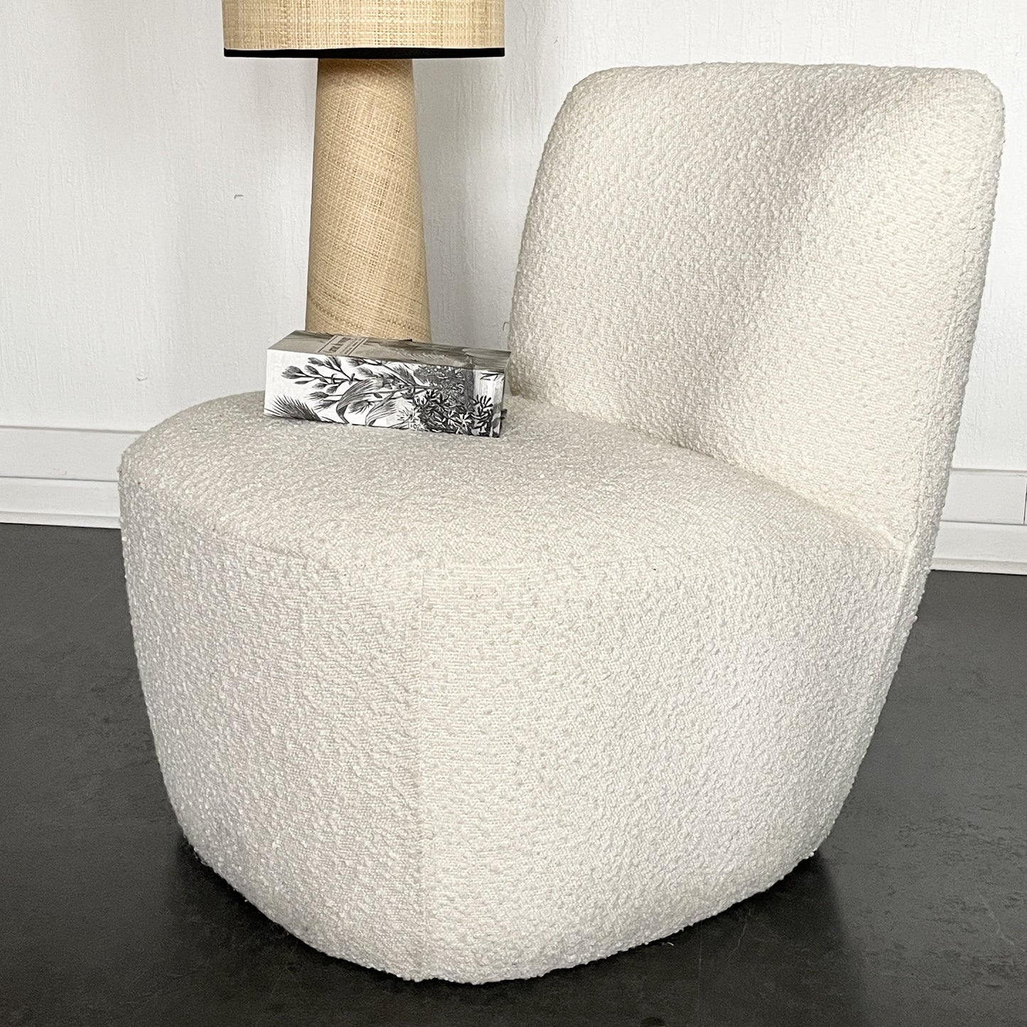 Fauteuil bouclette blanc