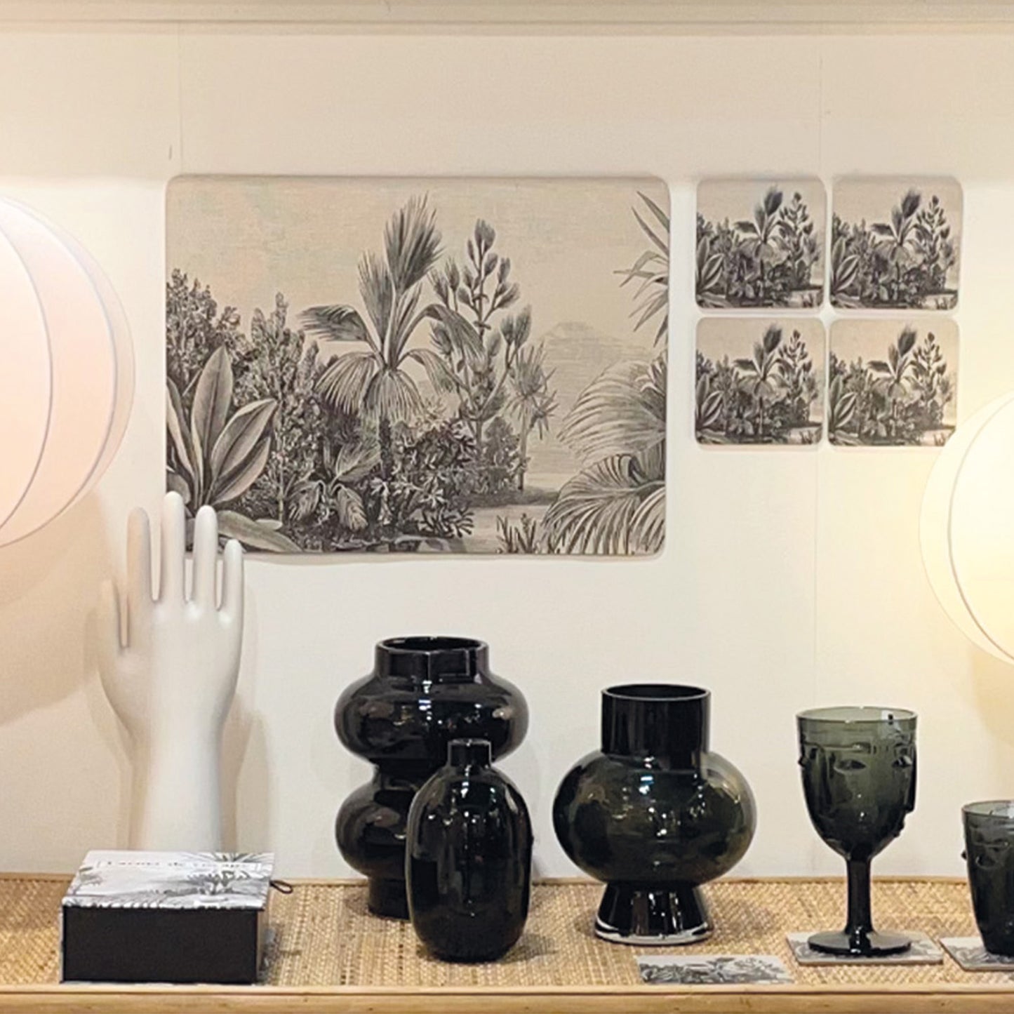 Vase ceramic Double noir