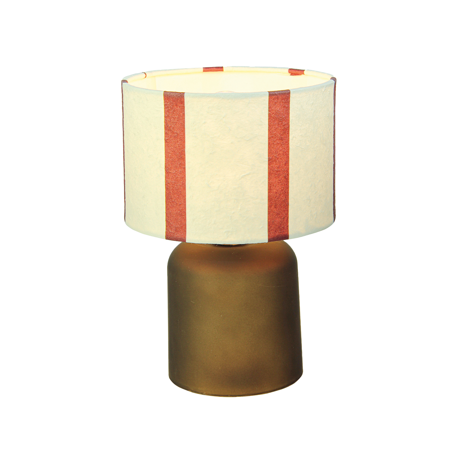 Lampe abat-jour rayé marron LED