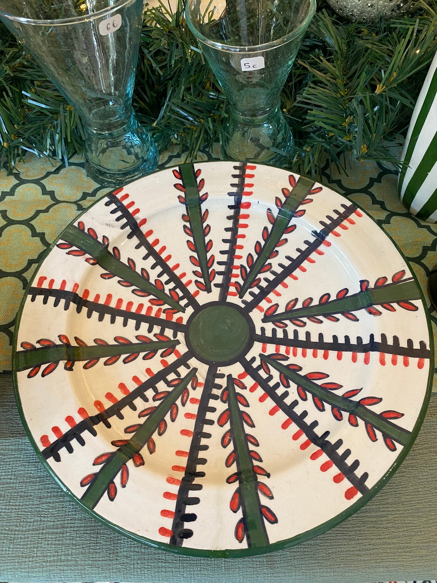 Assiette motifs sapin