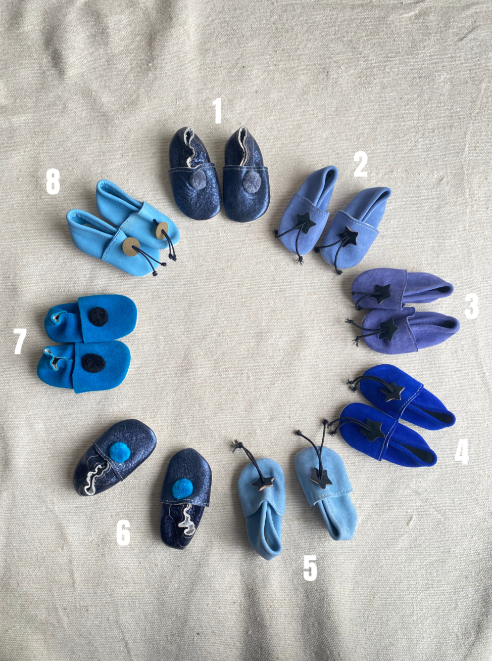Taille 19 - Babouches bébé bleu