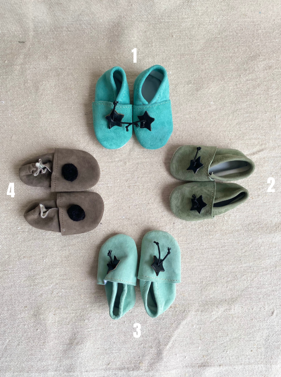 Taille 19 - Babouches bébé vert