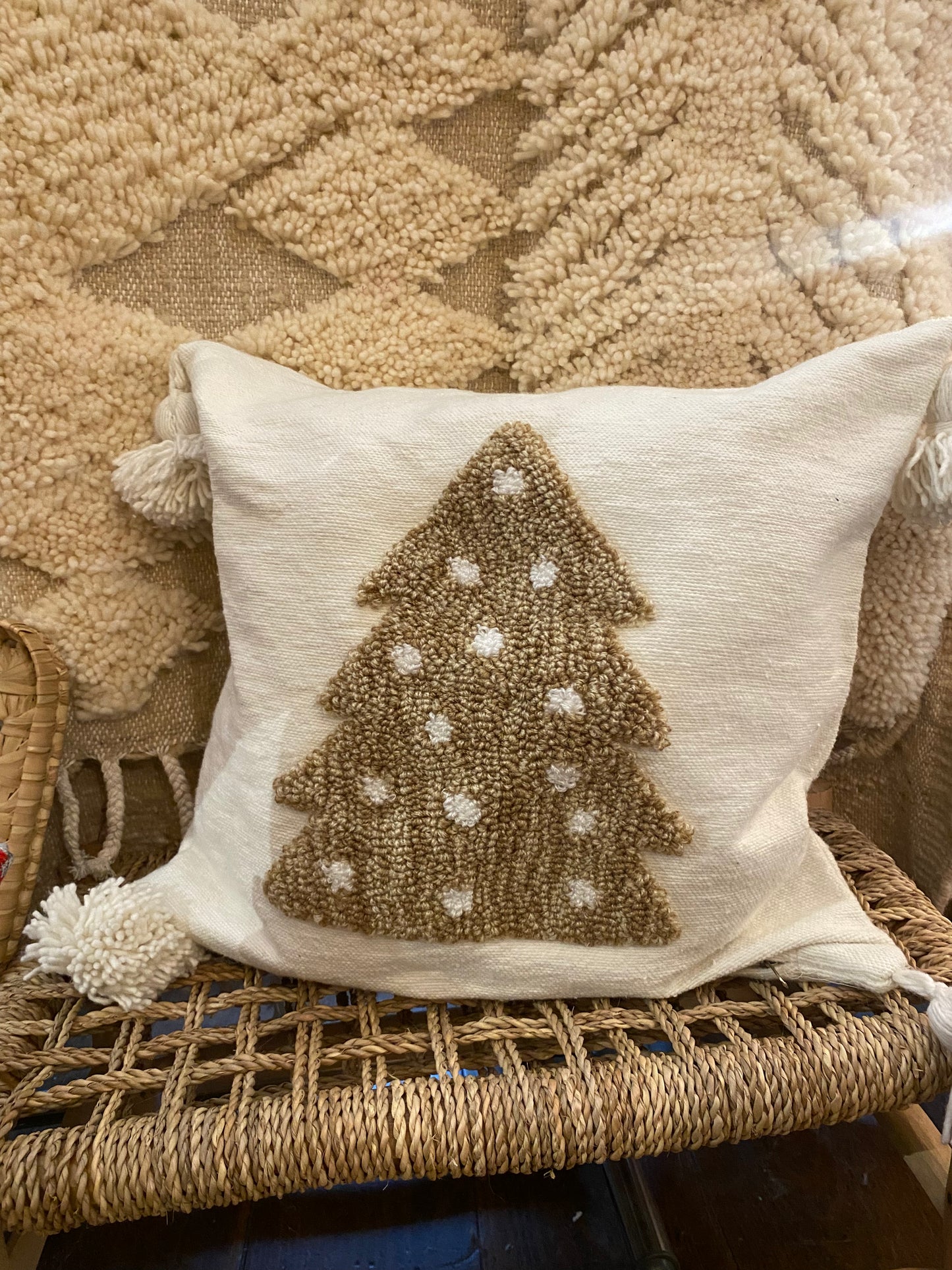 Housse de coussin sapin de Noël