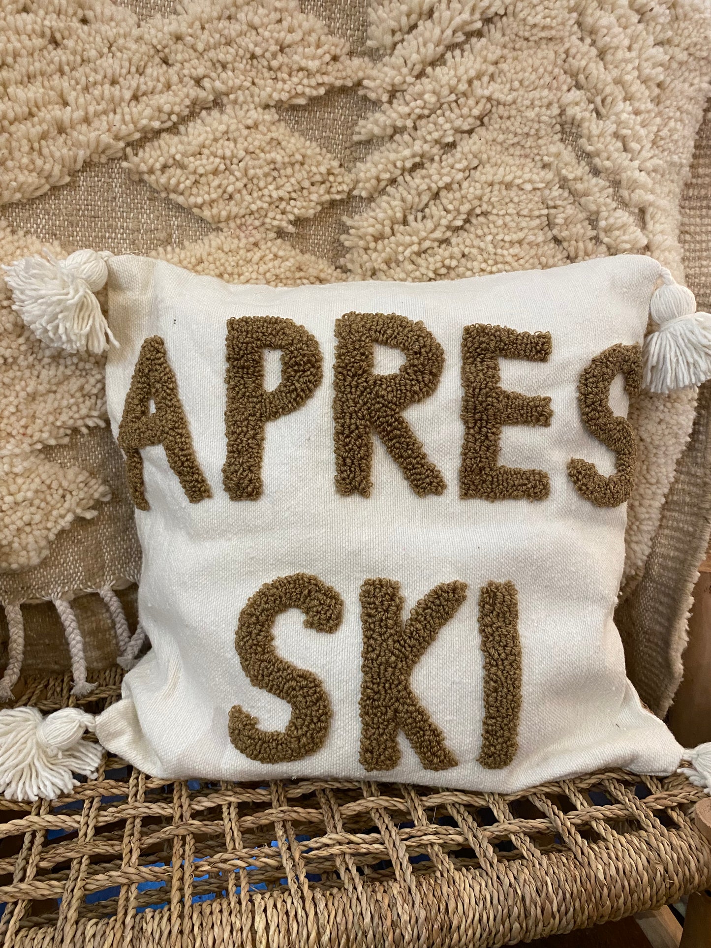 Housse de coussin APRES SKI BEIGE