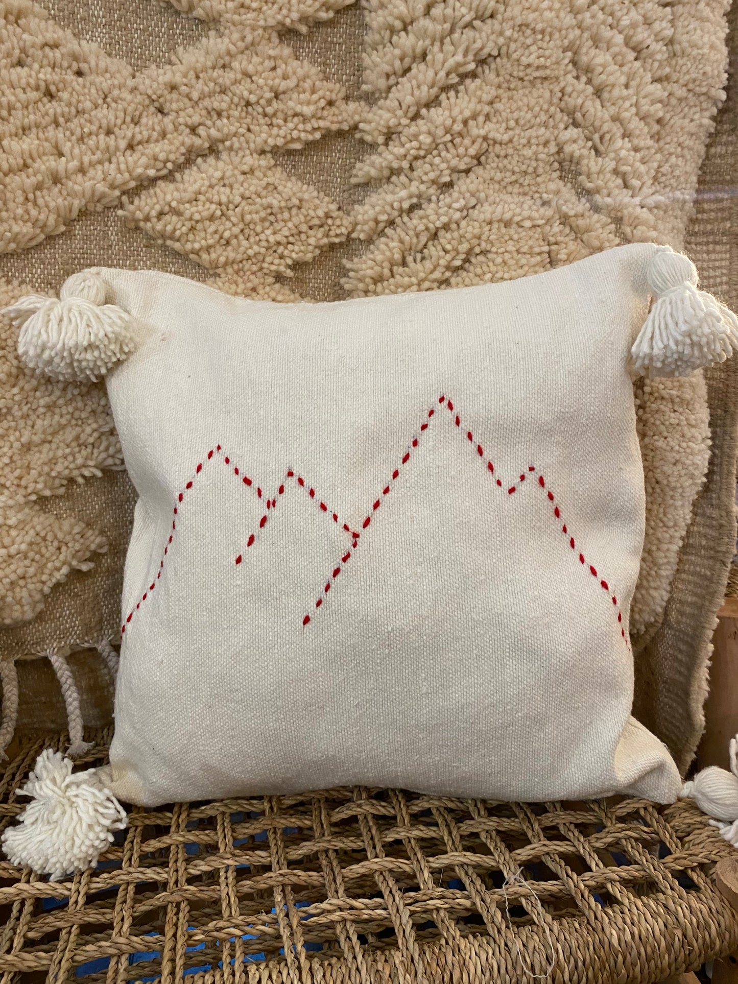 Housse de coussin Montagne rouge