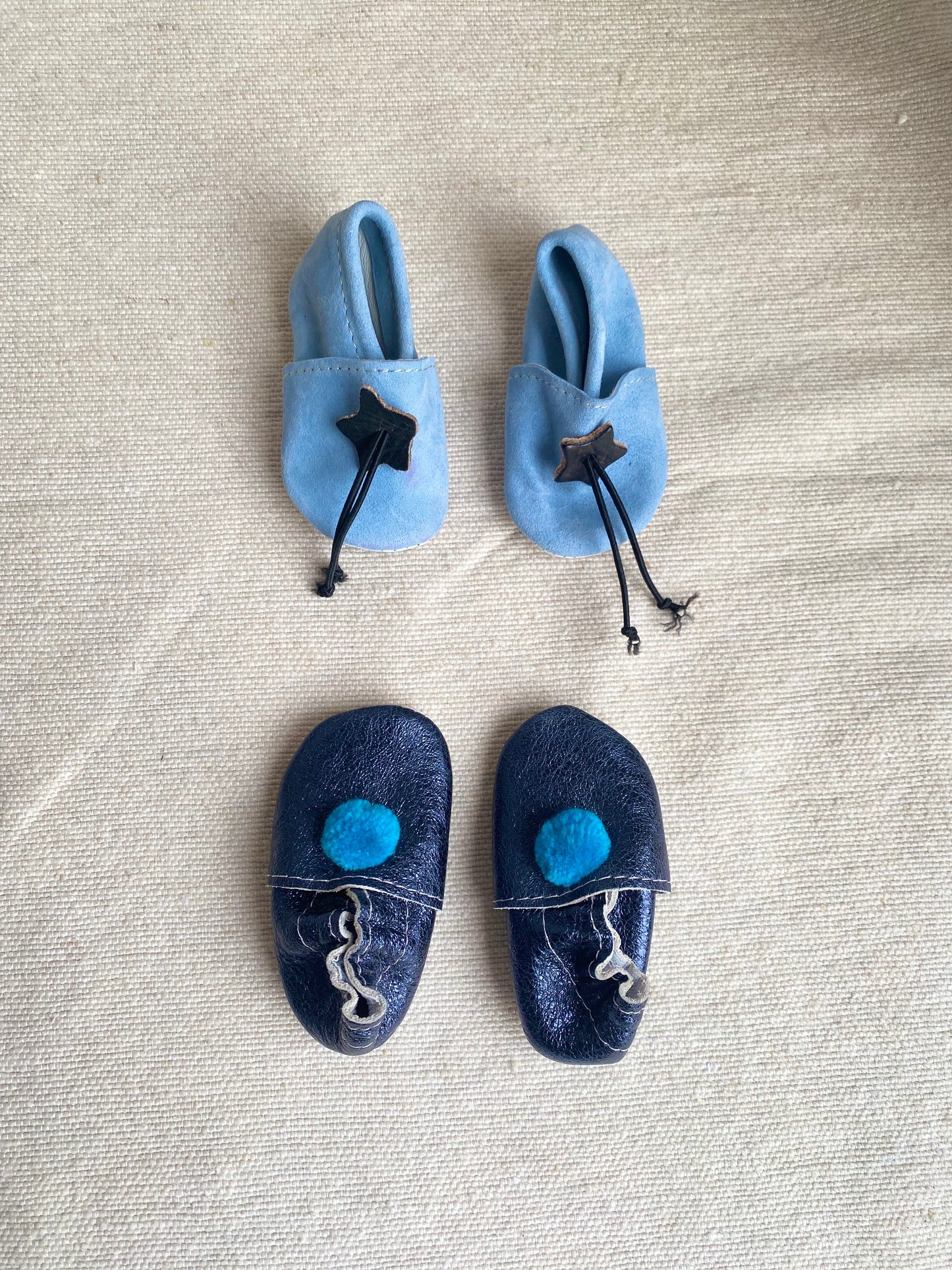 Taille 19 - Babouches bébé bleu