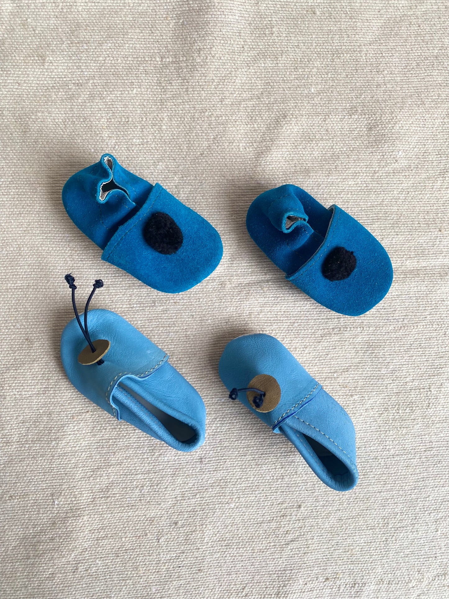 Taille 19 - Babouches bébé bleu