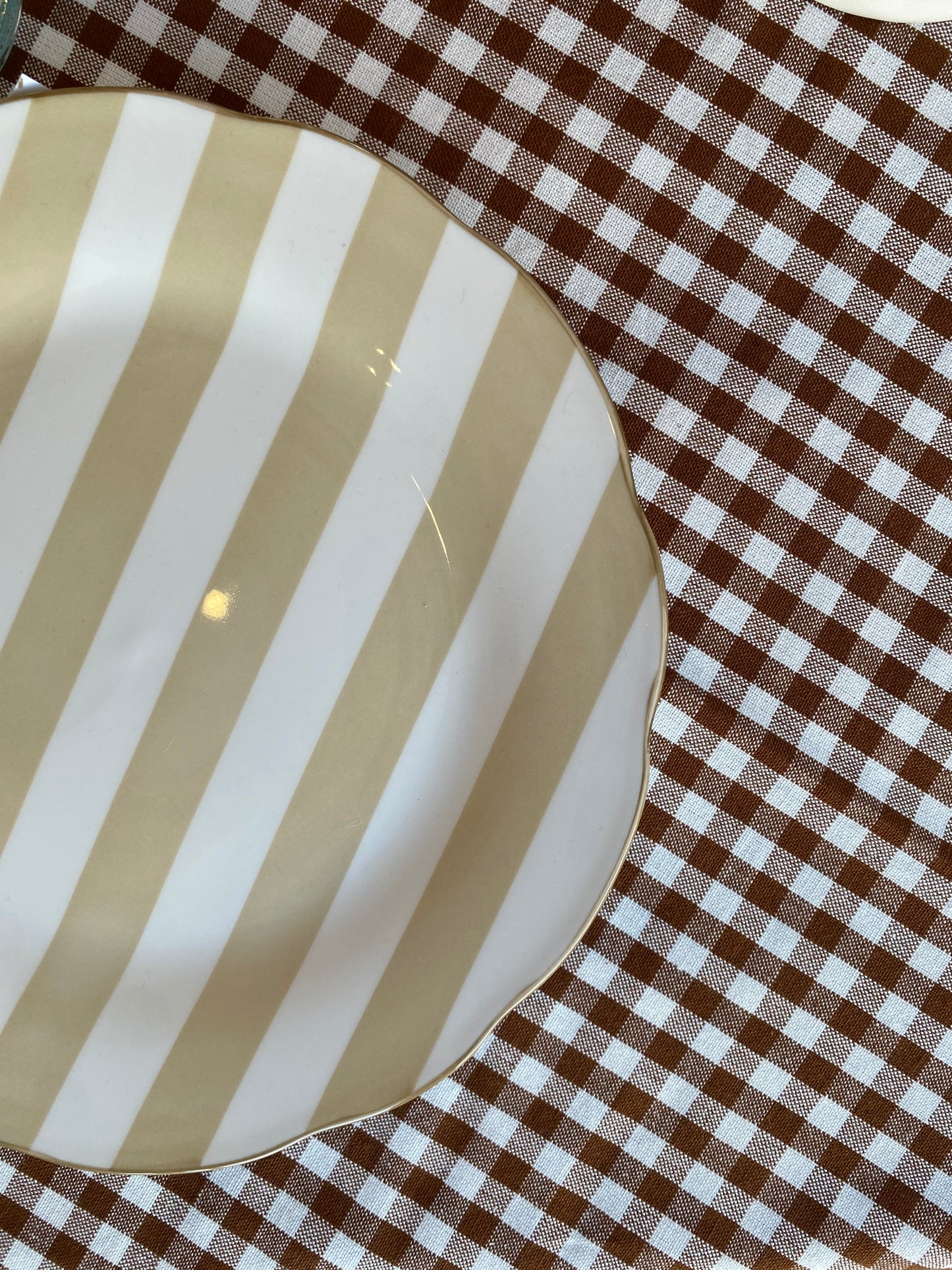 Nappe vichy marron