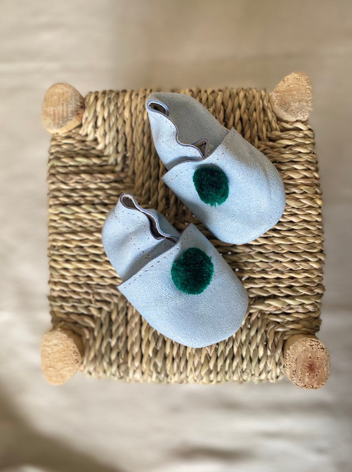 Taille 20 - Babouches bébé bleu