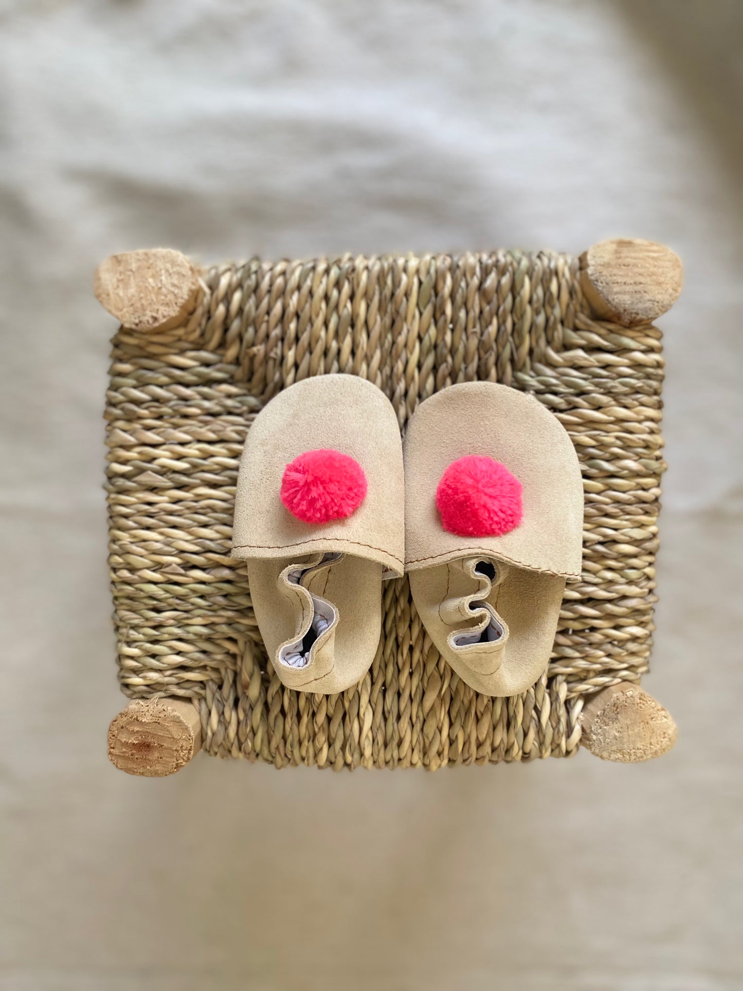 Taille 20 - Babouches bébé beige