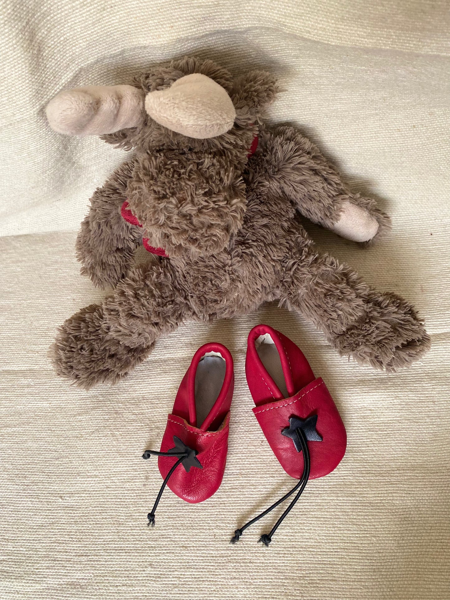 Taille 18 - Babouches bébé rouge