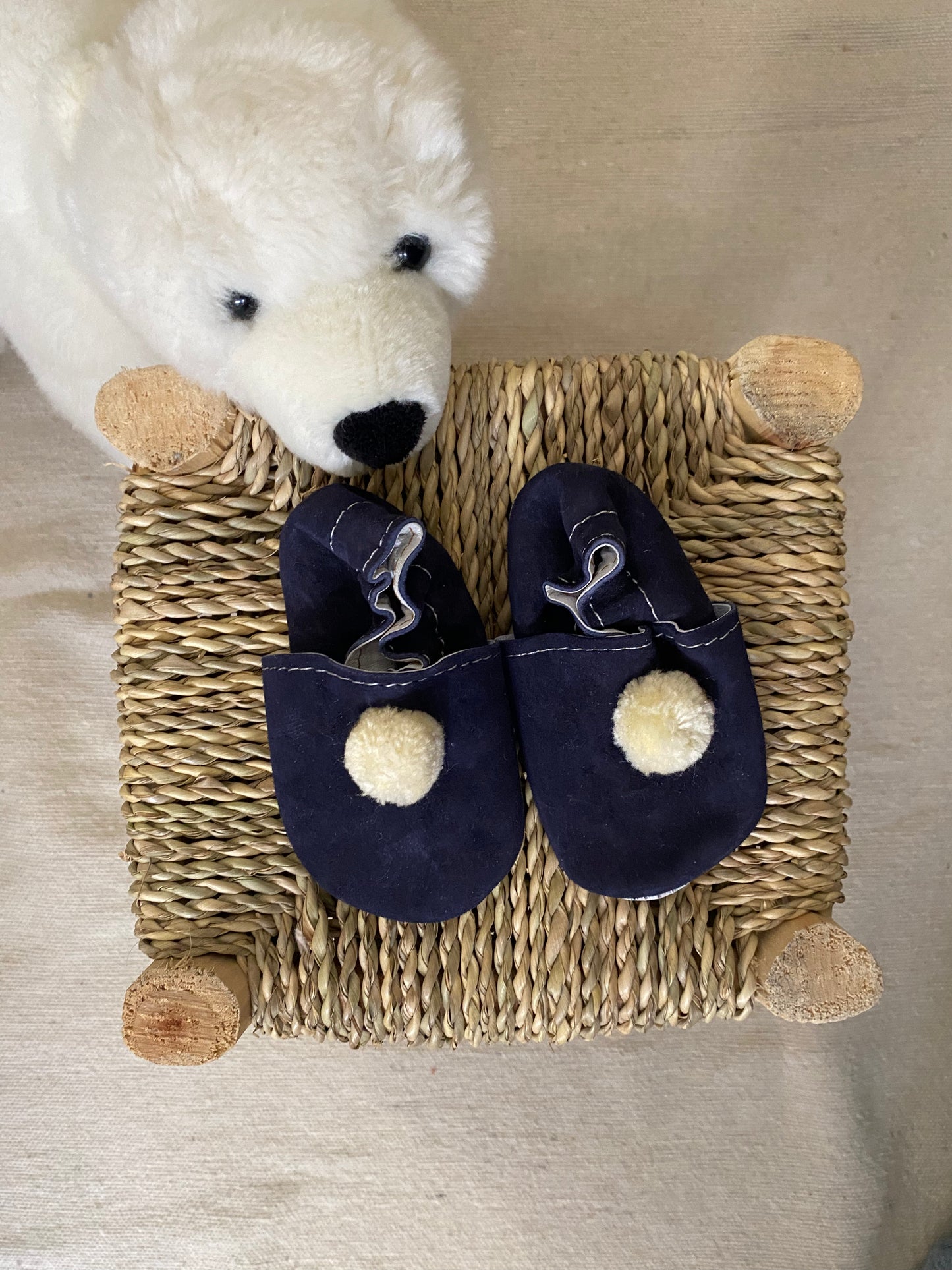 Taille 21 - Babouches bébé bleu