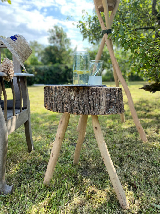 Table d'appoint écorce d'arbre