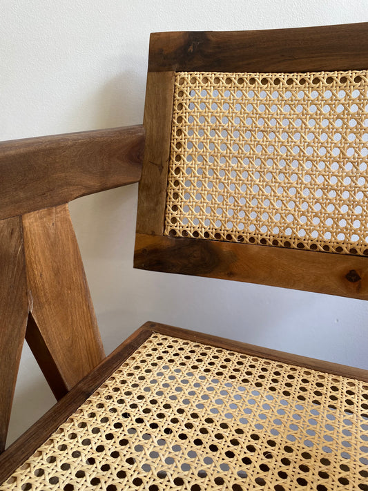 Fauteuil de salle à manger en bois de noyer
