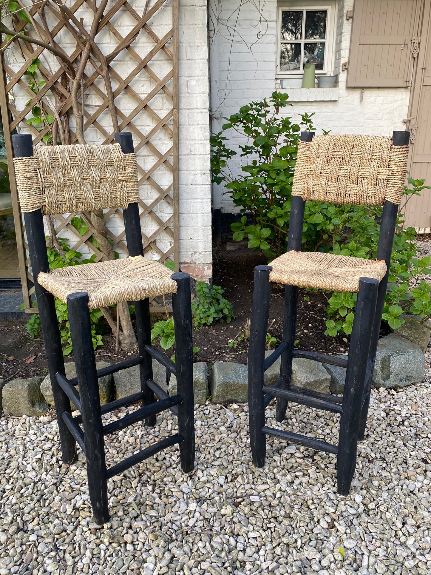 Tabouret de bar noir en doum