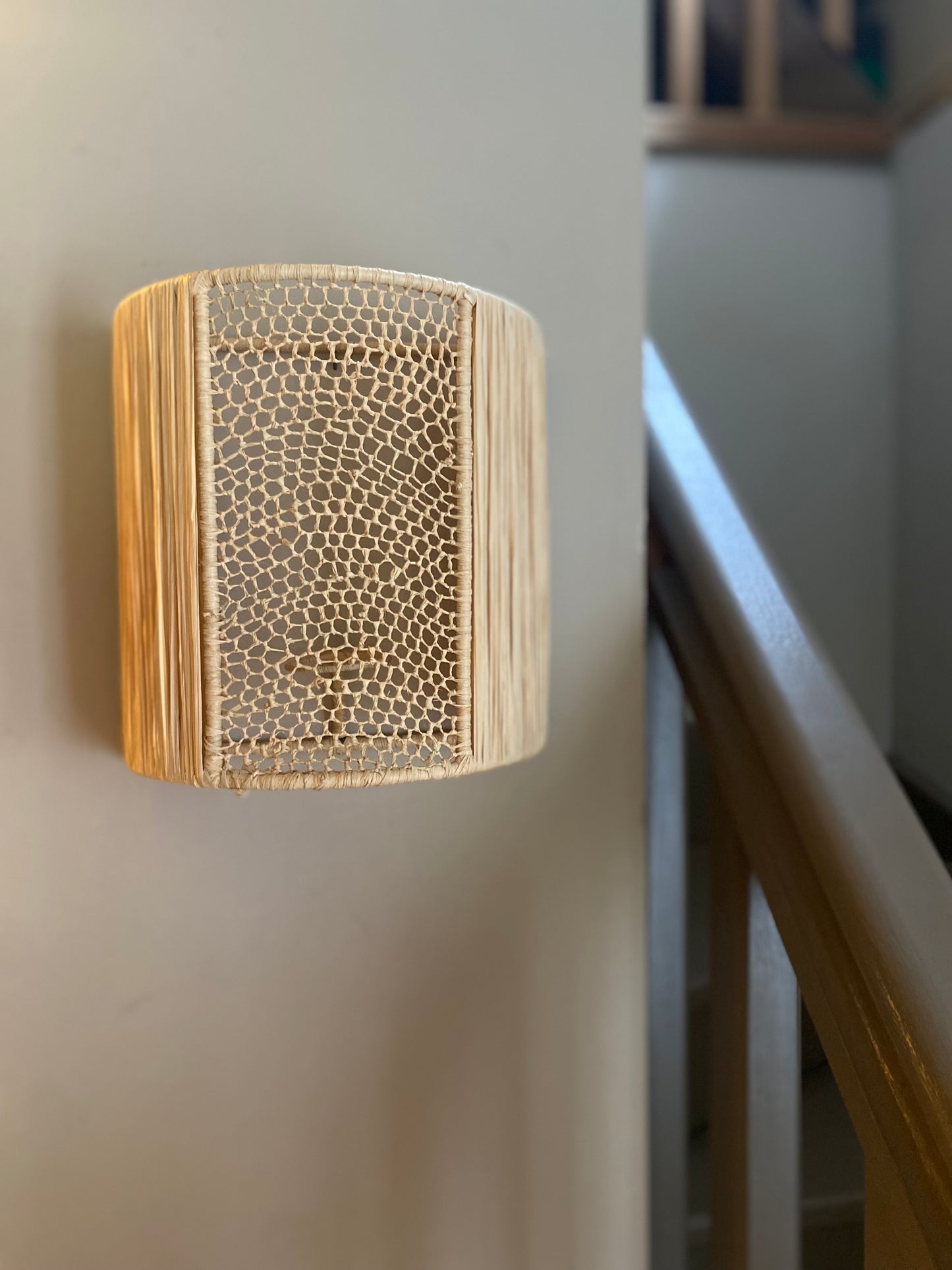 Applique rafia nid d'abeilles