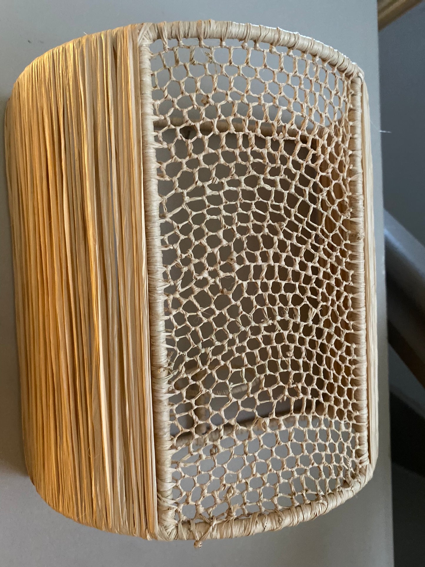 Applique rafia nid d'abeilles