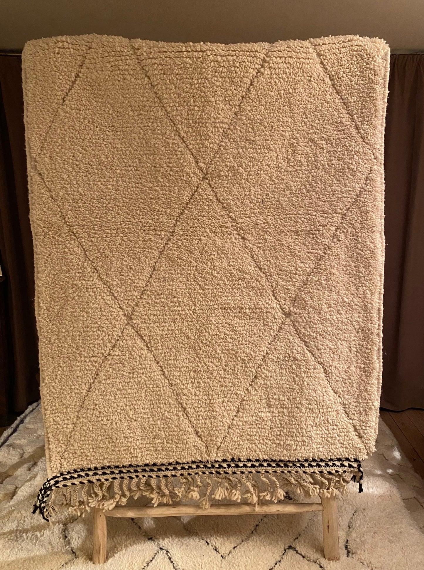 Tapis Béni Ouarain losanges blancs