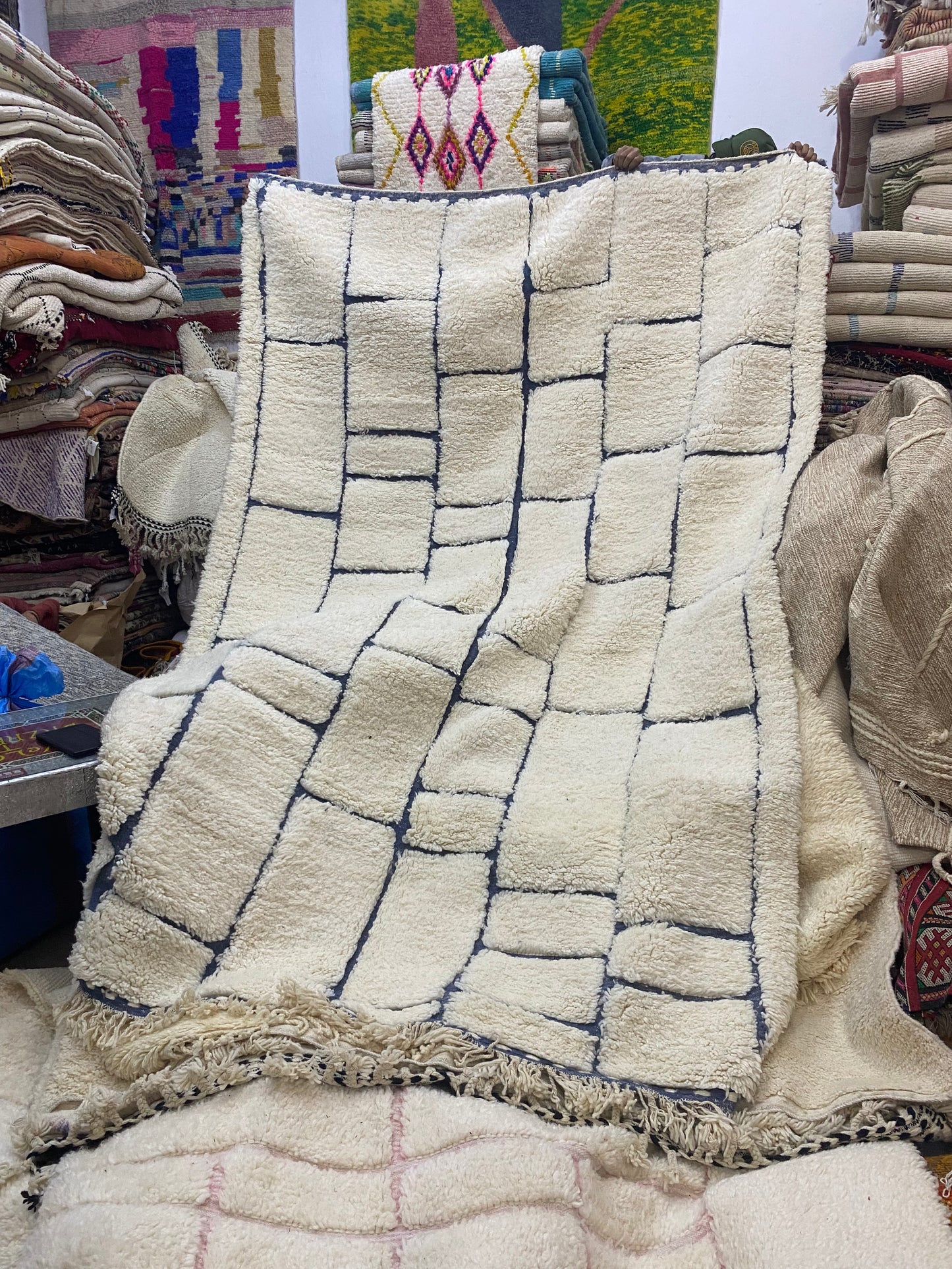 Tapis Béni Ouarain briques pétrole