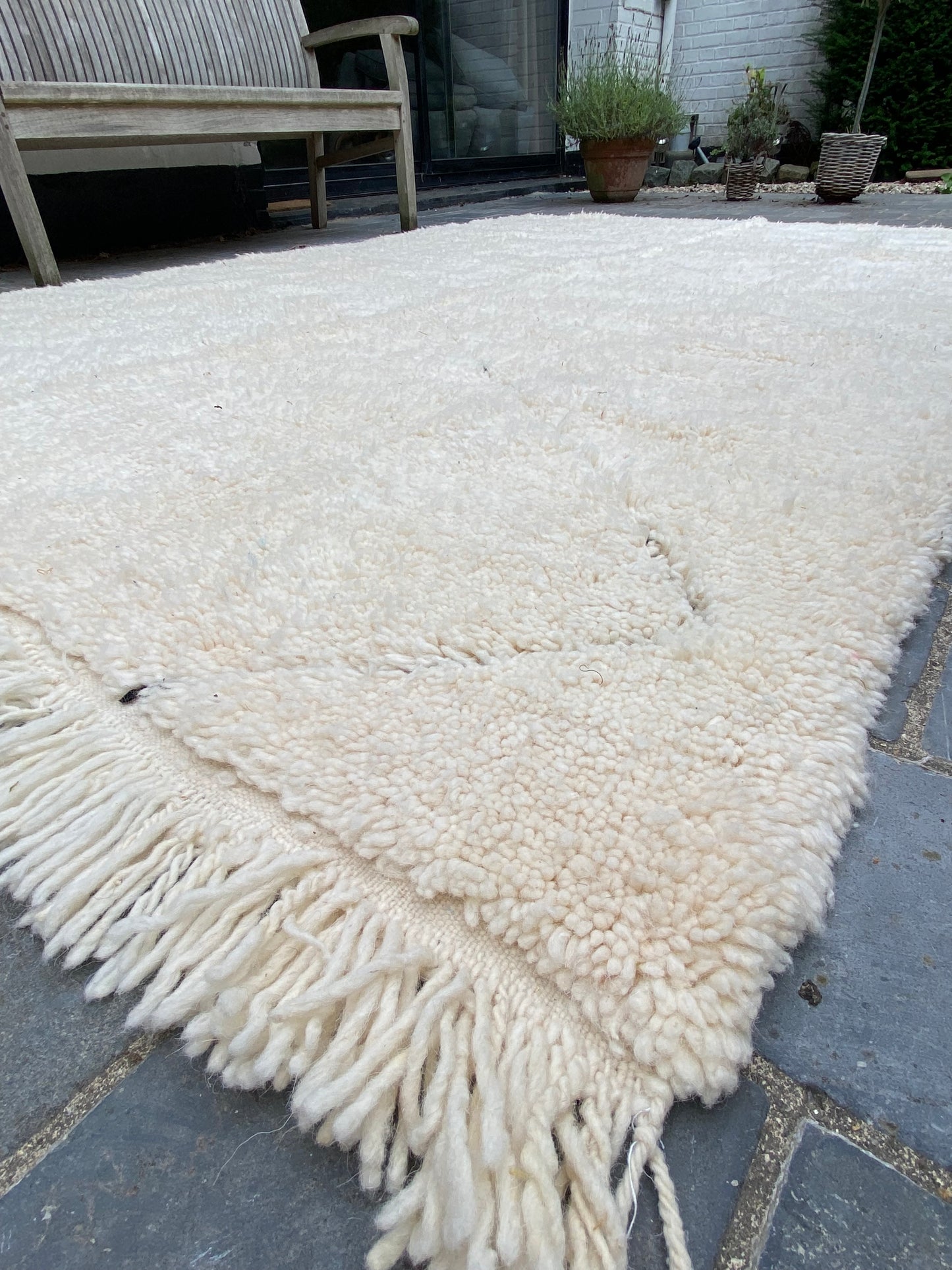 Tapis Béni Ourain écru losanges