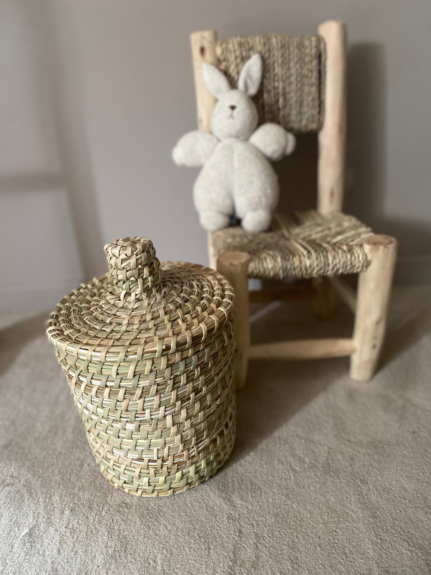 Panière en feuille de palmier naturel