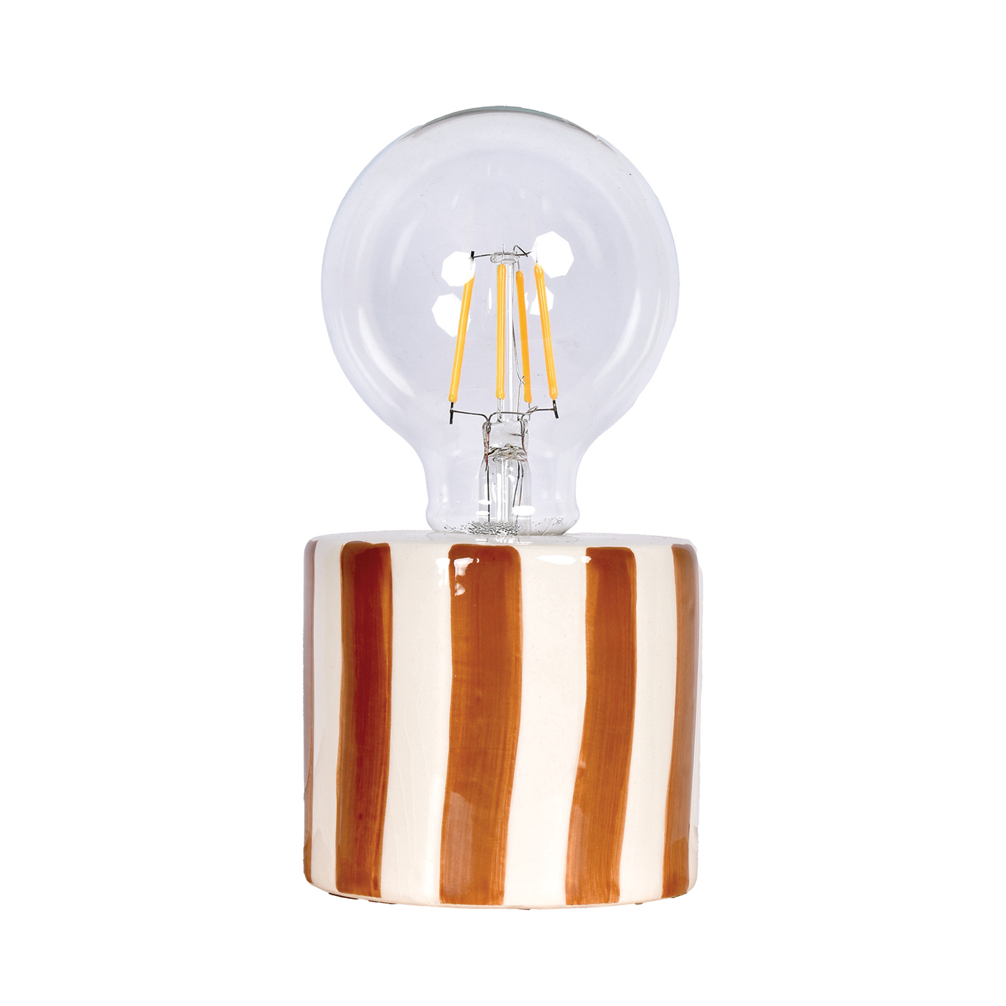 Lampe rayée marron LED