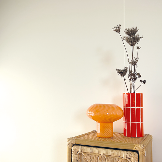 Vase à carreaux orange