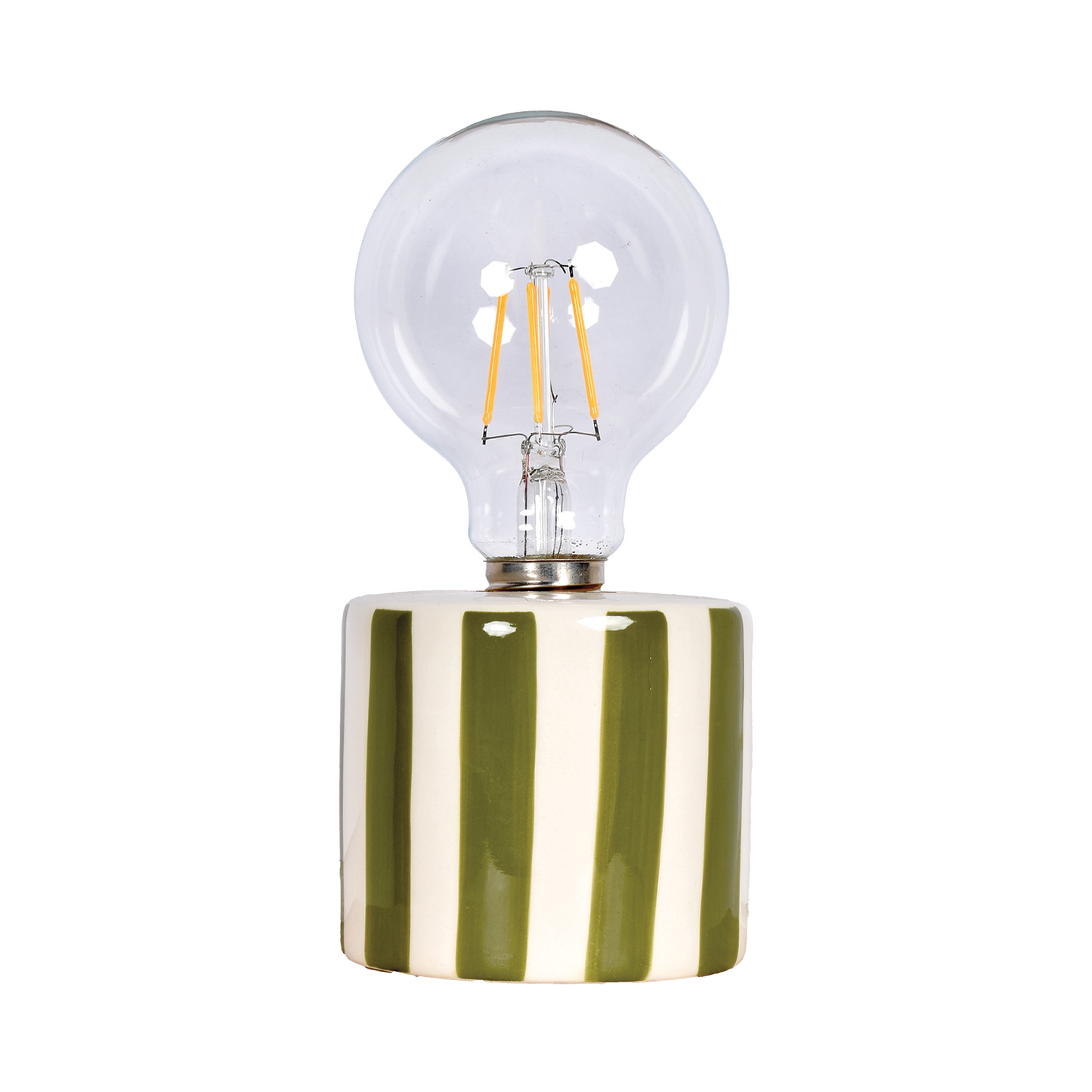 Lampe rayée marron LED