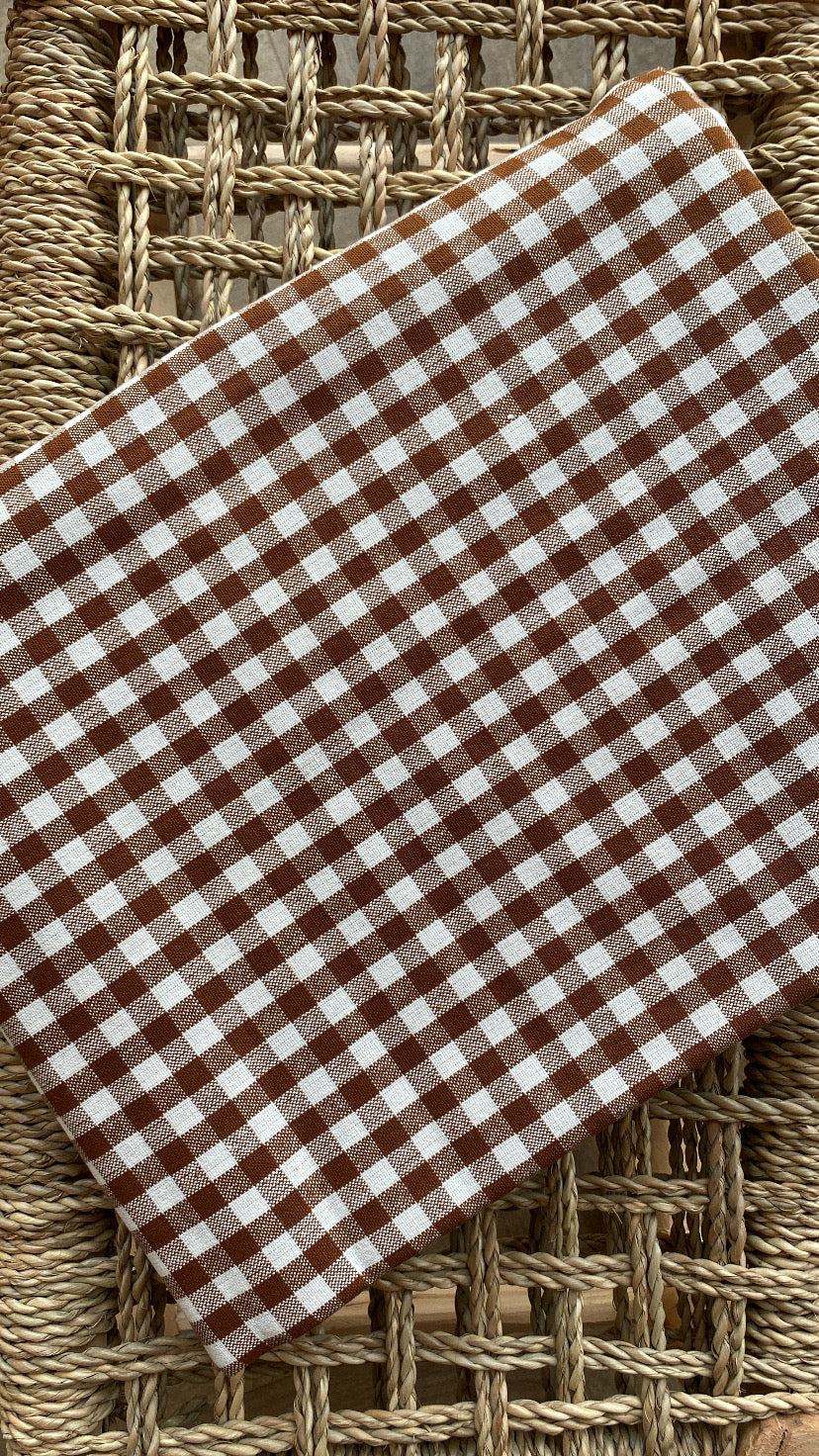 Nappe vichy marron
