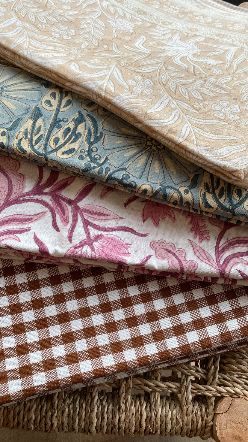 Nappe vichy marron