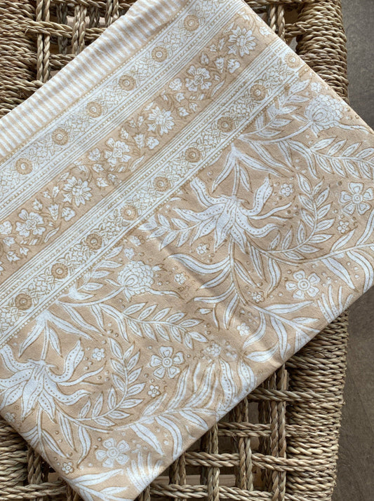Nappe motifs indien beige